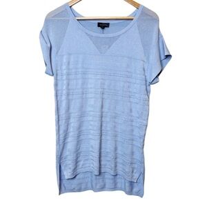 New with Tag The Limited Women’s Light Blue Knit Short Sleeve Crewneck Blouse